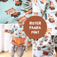 0.5m BIO French Terry Roter Panda mint *VORBESTELLUNG*