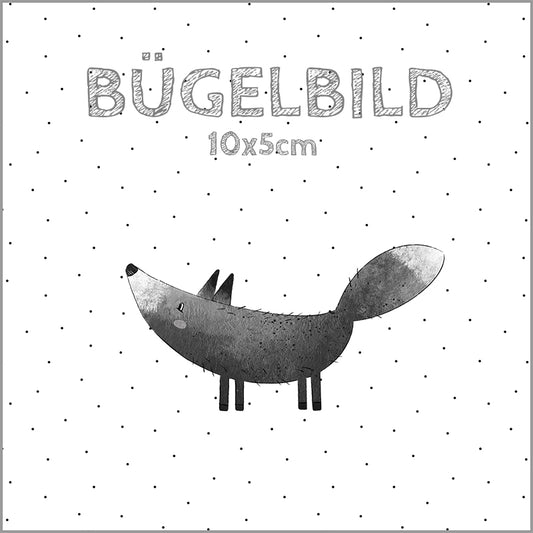 Bügelbild Rotkäppchens Wolf | 10x5cm