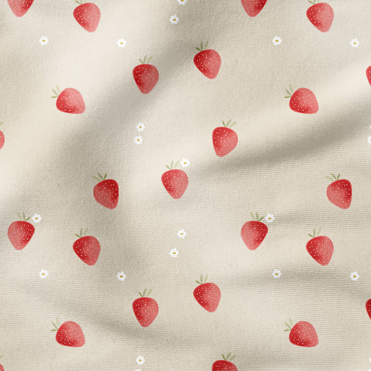 0.5m BIO French Terry Strawberry tofu