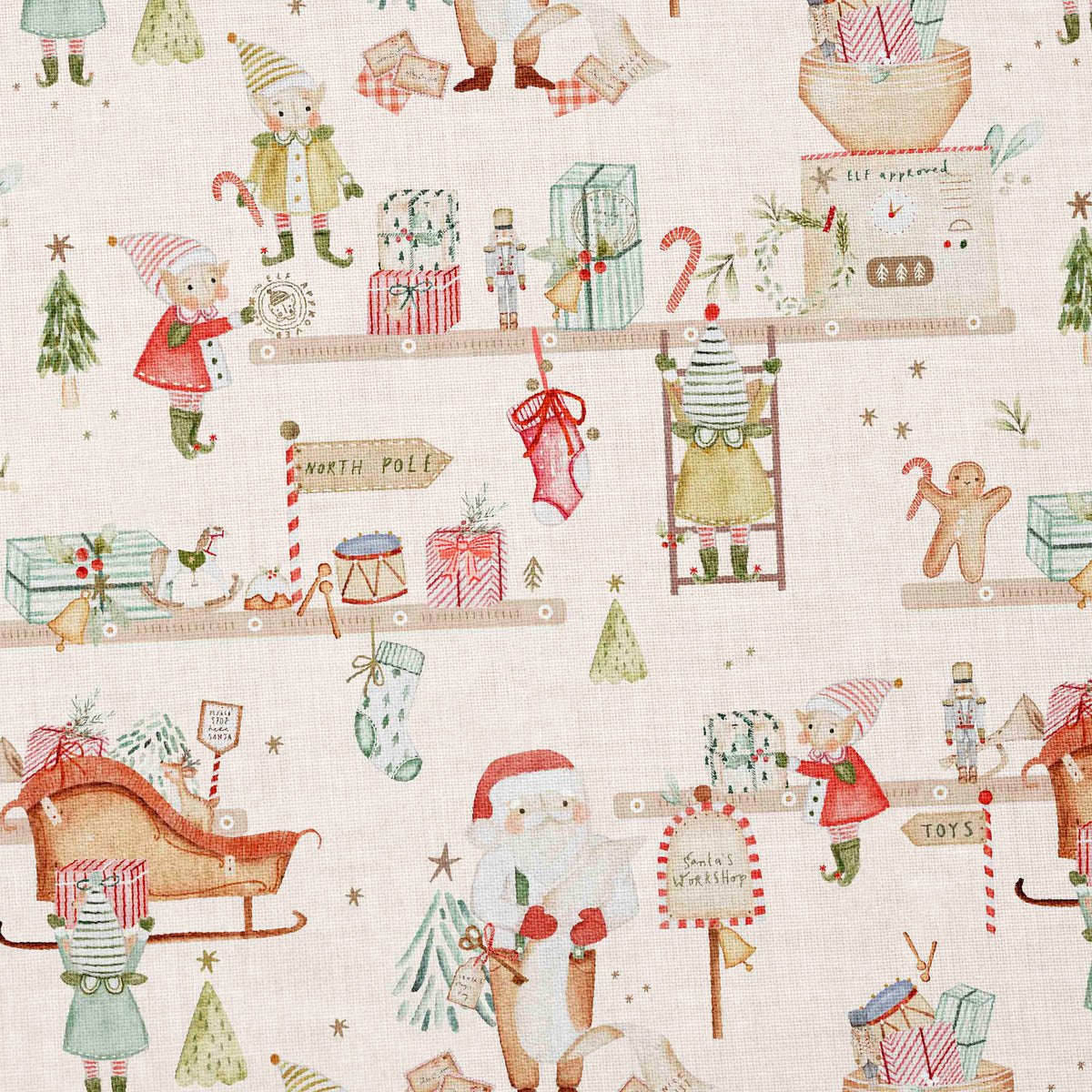 0.5m Canvas Santas Workshop