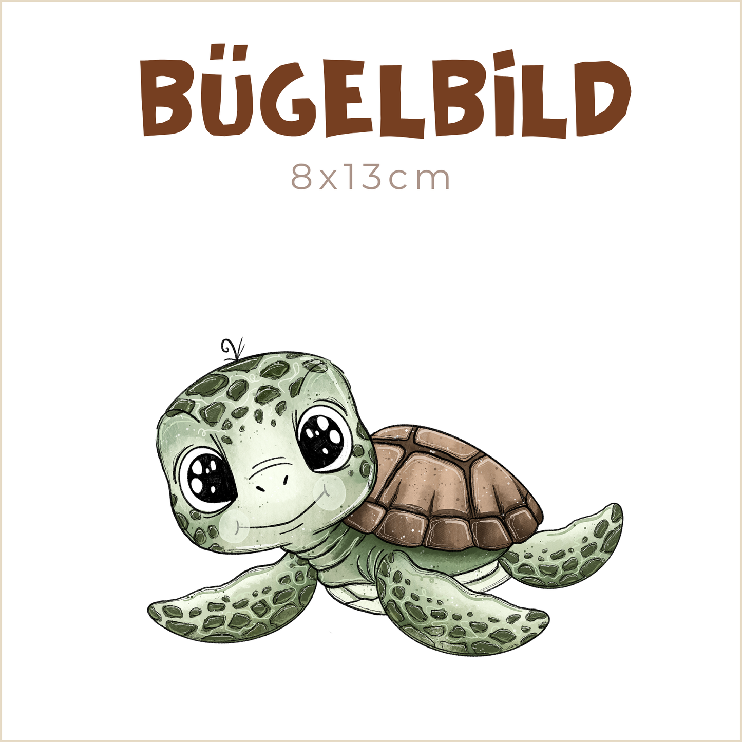 Bügelbild Schildkröten seitlich | 8x13cm