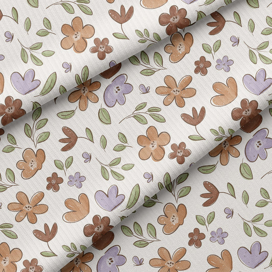 0.5m BIO Ribjersey Schmetterlings-Blümchen