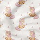 0.5m BIO French Terry Schmetterlings-Einhorn rosa