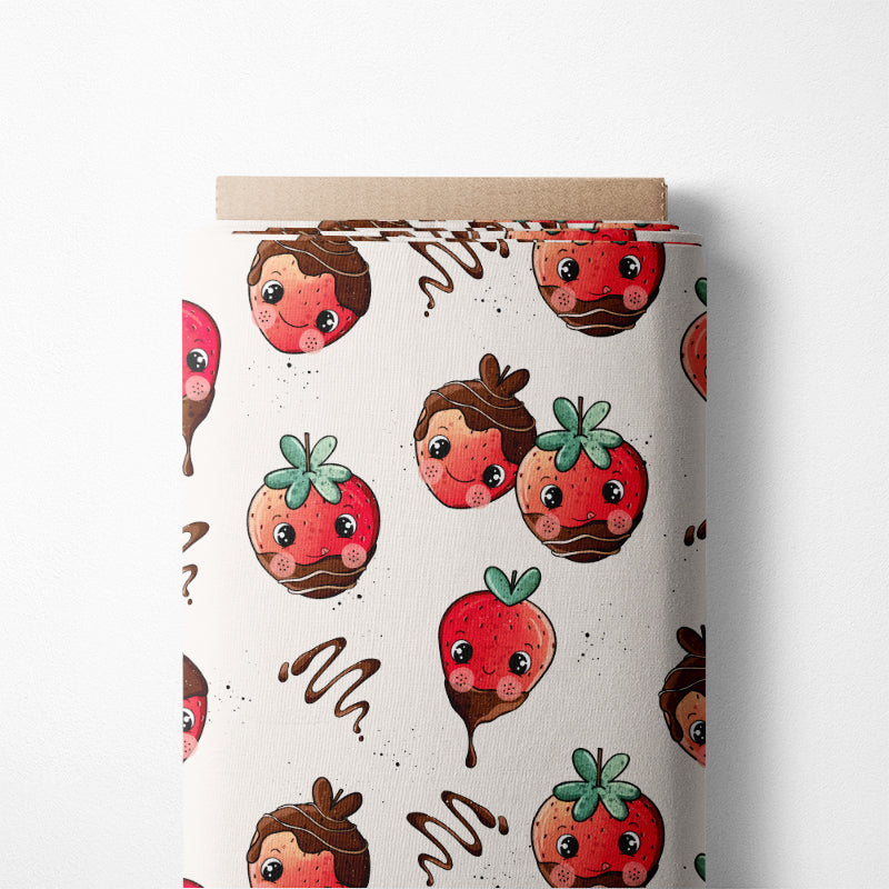 0.5m BIO French Terry Schokoerdbeere *STOFFÜBERSICHT*