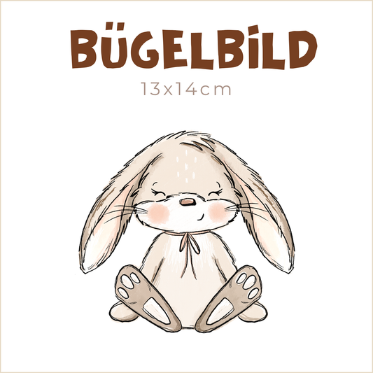 Bügelbild Schulhase | 13x14cm