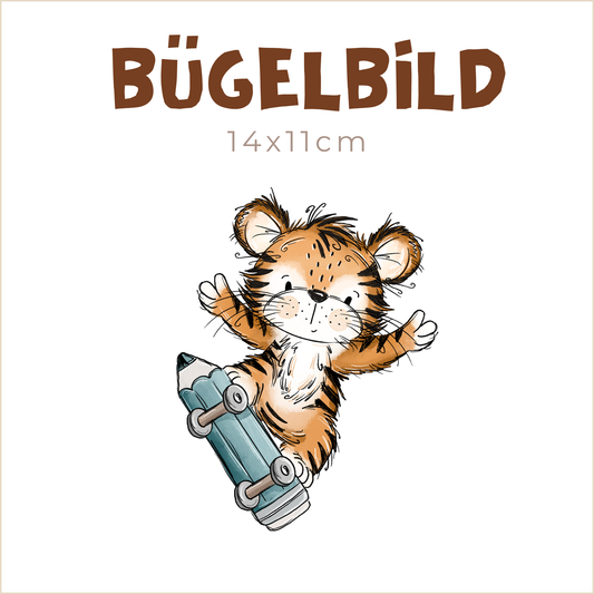 Bügelbild Schultiger | 14x11cm