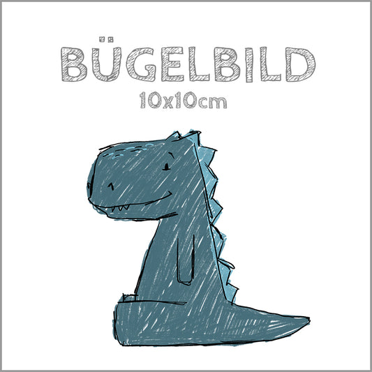Bügelbild Scratchy Dino | 10x10cm