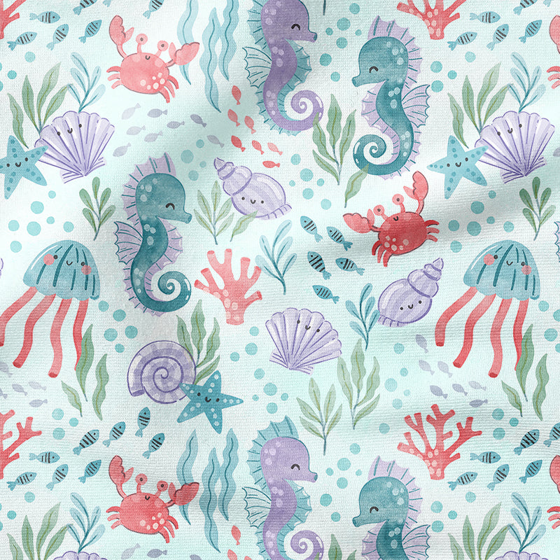 0.5m BIO French Terry Seepferdchenparty mint