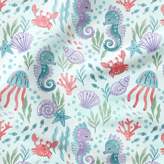 0.5m BIO French Terry Seepferdchenparty mint *COMING SOON*