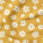0.5m BIO French Terry Daisy mustard