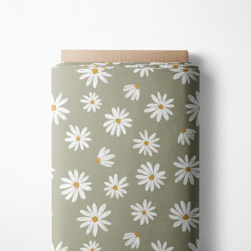 0.5m BIO French Terry Daisy sage
