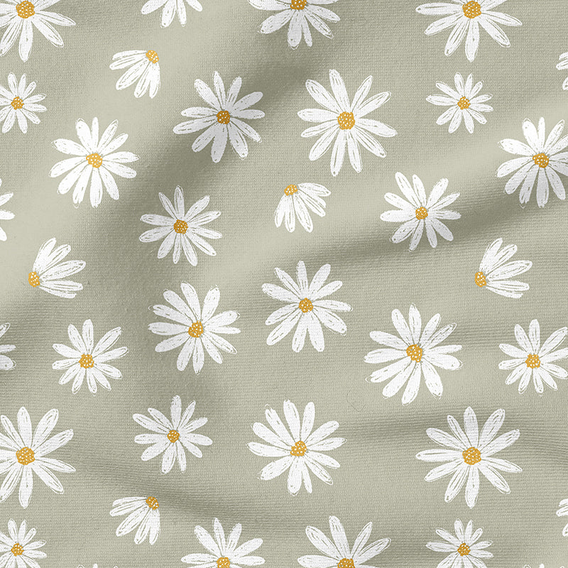 0.5m BIO French Terry Daisy sage