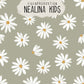 0.5m BIO French Terry Daisy sage