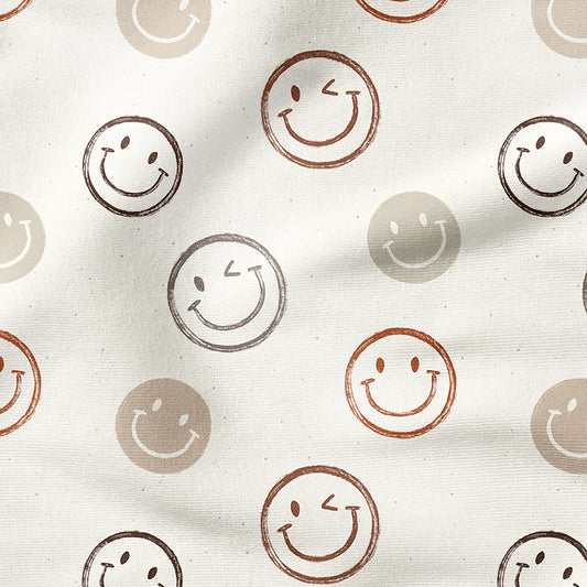0.5m BIO French Terry Smiley Chocolates *STOFFÜBERSICHT*