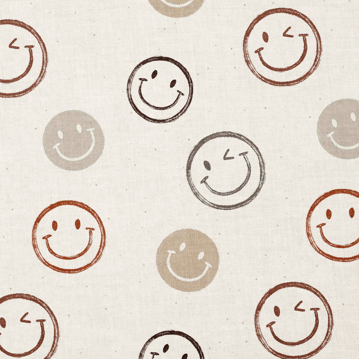 0.5m Baumwolle Smiley Chocolates *VORBESTELLUNG: Lieferzeit 4-6 Wochen*