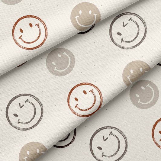 0.5m BIO Ribjersey Smiley Chocolates