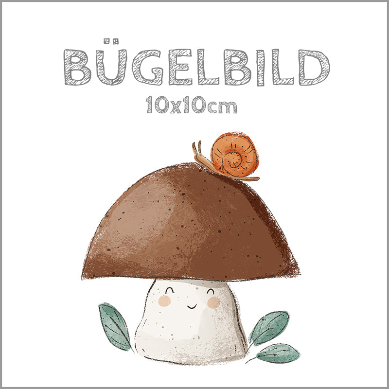 Bügelbild Steinpilz | 10x10cm