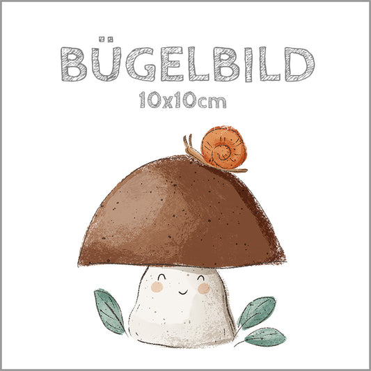 Bügelbild Steinpilz | 10x10cm