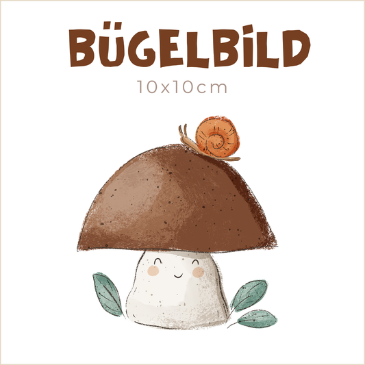 Bügelbild Steinpilz | 10x10cm