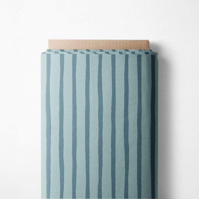 0.5m BIO French Terry Streifen dusty blue *VORBESTELLUNG - Lieferzeit 4-6 Wochen*