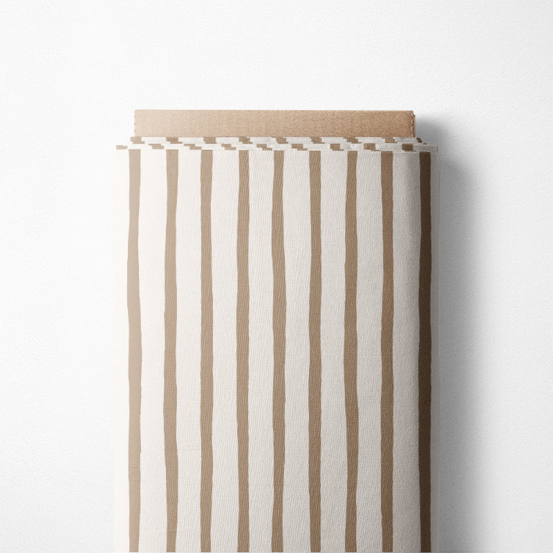 0.5m BIO French Terry Streifen natur-taupe *VORBESTELLUNG - Lieferzeit 4-6 Wochen*