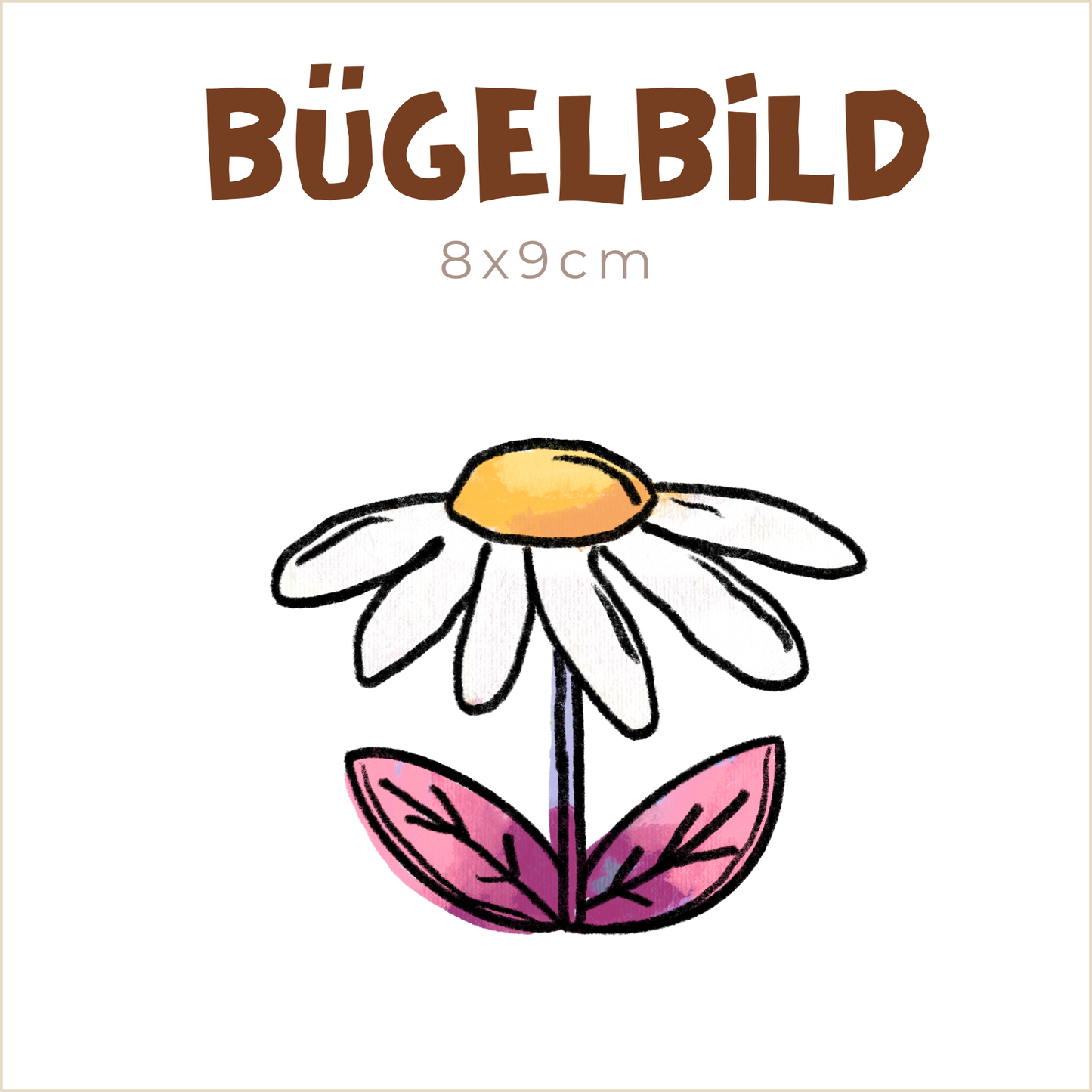 Bügelbild Summer Cats: Blume 1 | 8x9cm