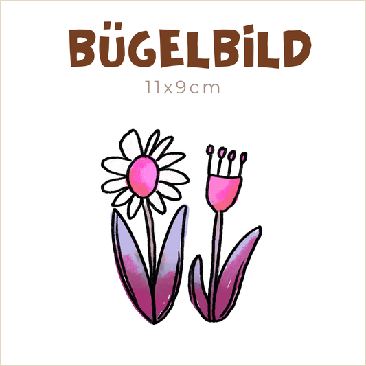 Bügelbild Summer Cats: Blume 2 | 11x9cm