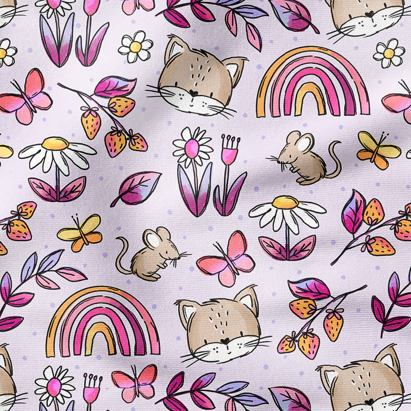 RESTSTÜCK 65cm Biojersey Summer Cats