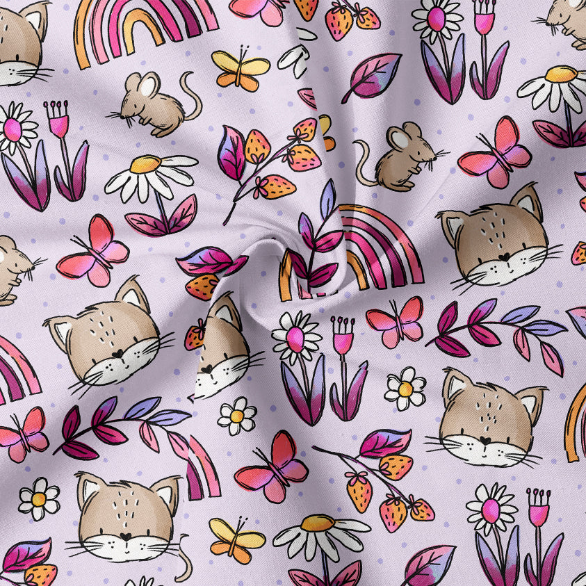 RESTSTÜCK 65cm Biojersey Summer Cats