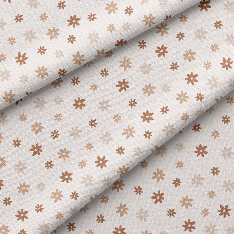 0.5m BIO Ribjersey Sweet Flowers