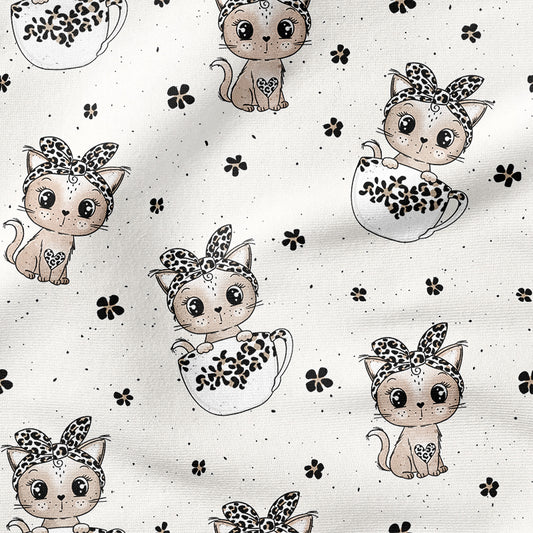 0.5m BIO French Terry Tassen-Kitty Leo