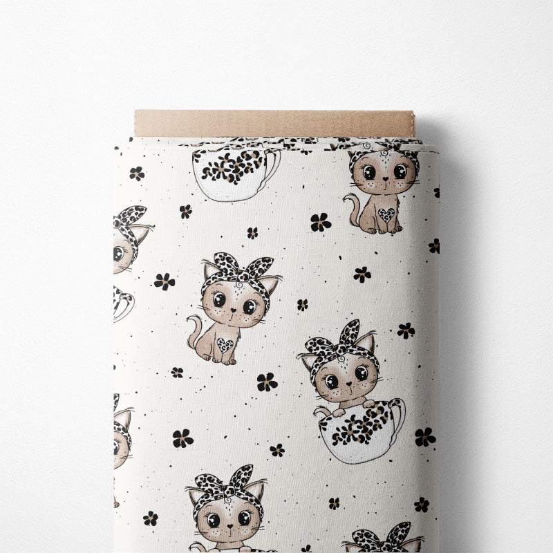 0.5m BIO French Terry Tassen-Kitty Leo