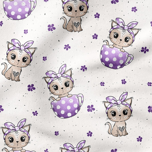 0.5m BIO French Terry Tassen-Kitty lila *COMING SOON*