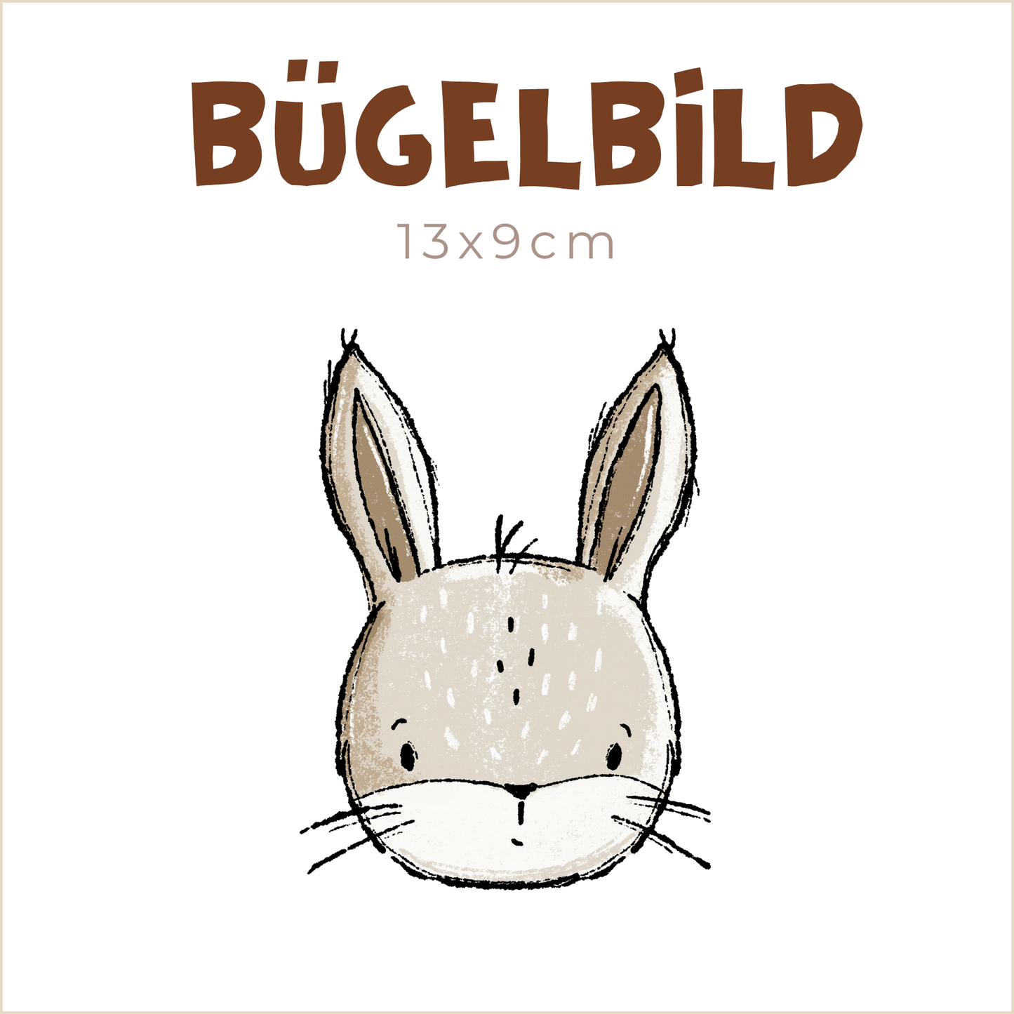 Bügelbild Tier-Team: Hase | 13x9cm