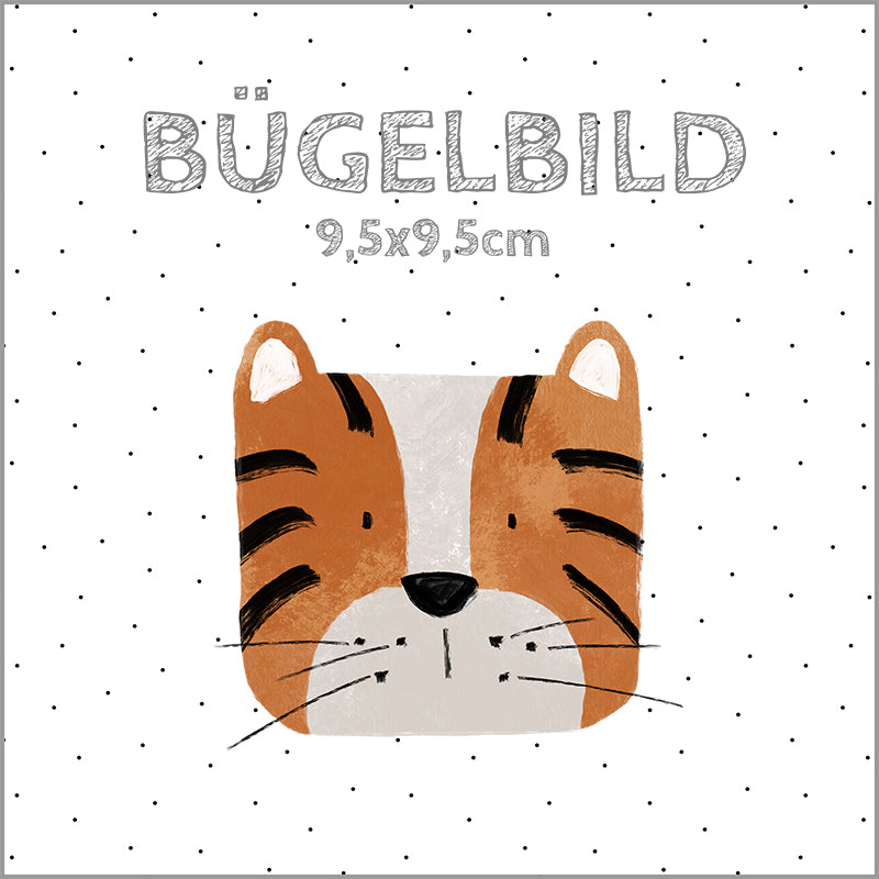 Bügelbild Tiger Tom | 9,5x9,5cm