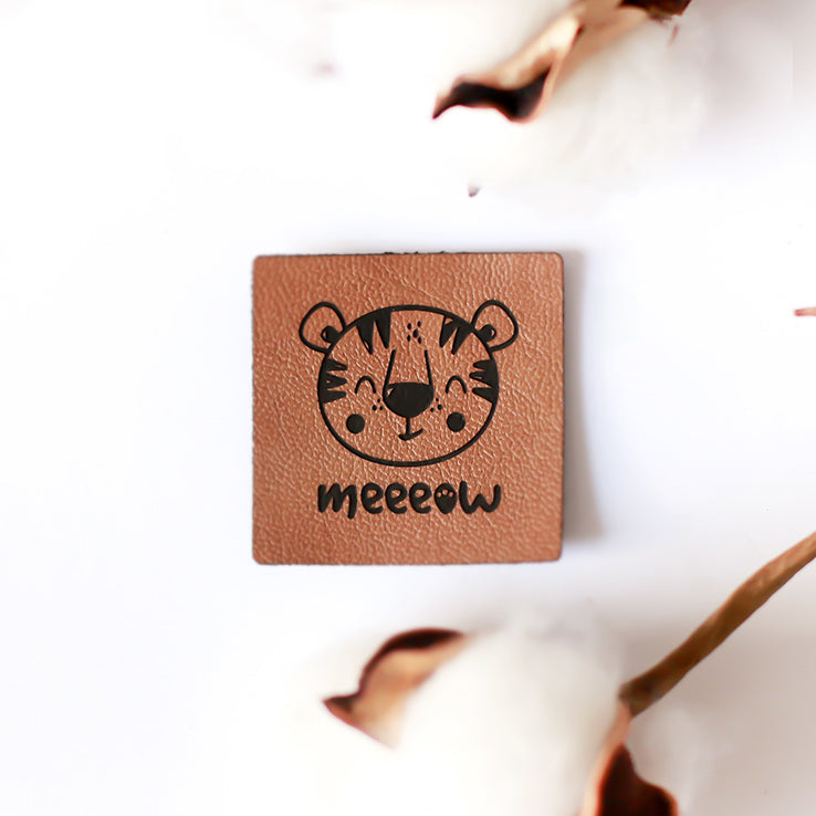 Kunstlederlabel Tiger | 1 Stück