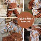 0.5m BIO French Terry Tiger fährt Ballon