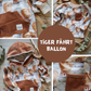 0.5m BIO French Terry Tiger fährt Ballon