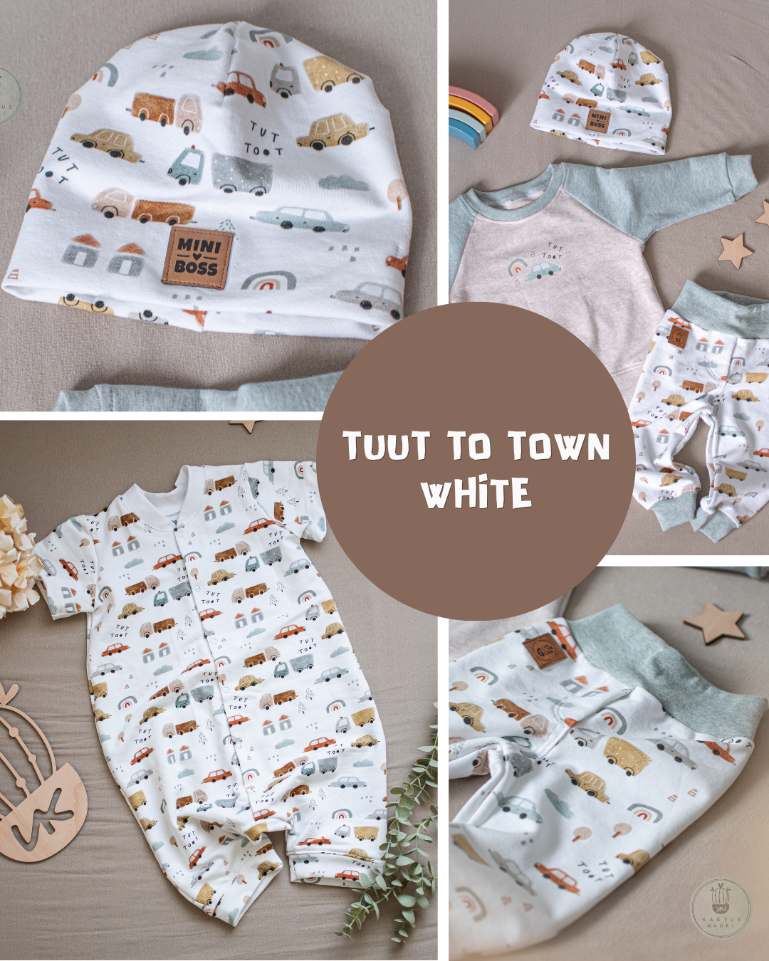 0.5m BIO French Terry Tuut to town white