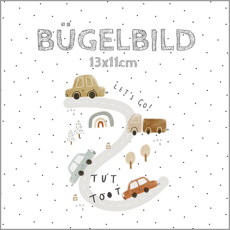 Bügelbild Tuut to Town Road | 13x11cm
