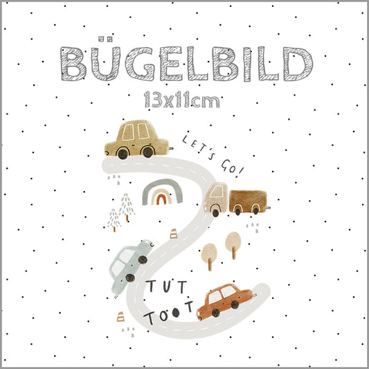 Bügelbild Tuut to Town Road | 13x11cm
