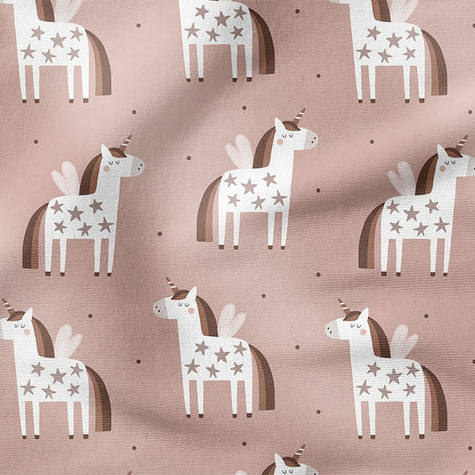 0.5m BIO French Terry Unicorn rose *STOFFÜBERSICHT*