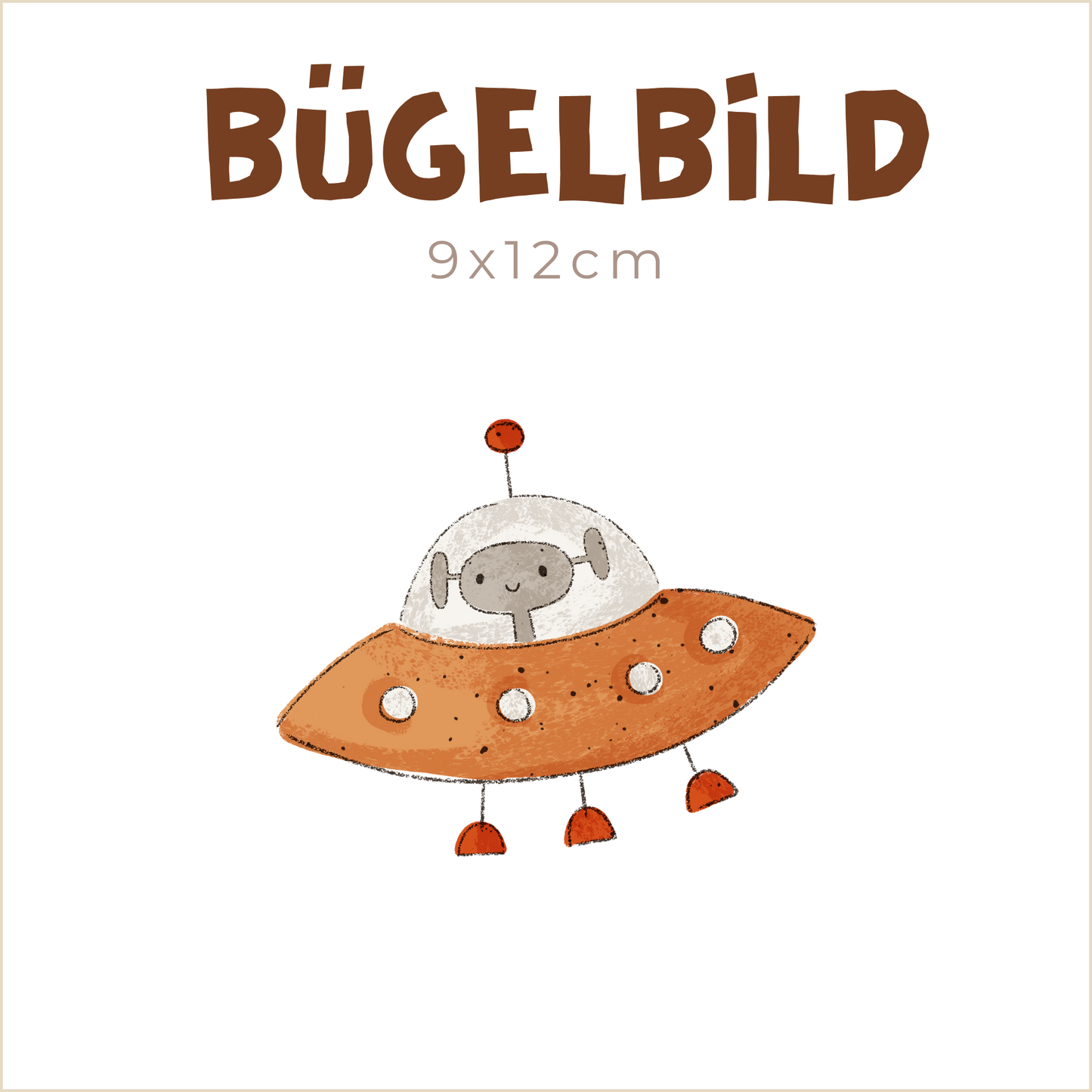 Bügelbild Universe earth: Ufo | 9x12cm