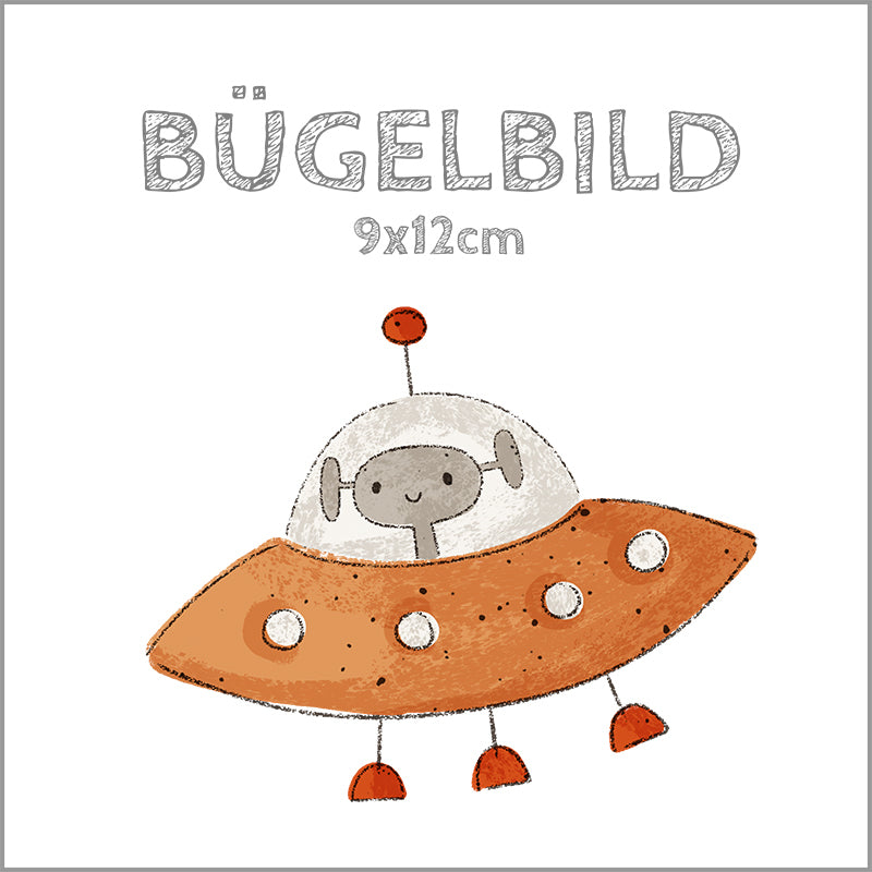 Bügelbild Universe earth: Ufo | 9x12cm