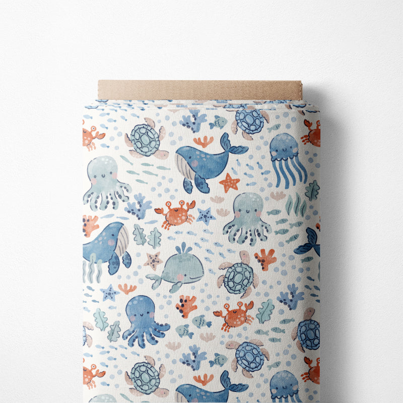 0.5m BIO French Terry Unterwasserwelt