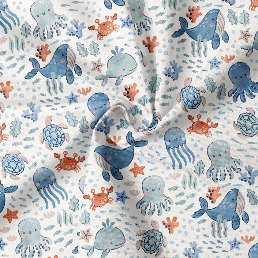 0.5m BIO French Terry Unterwasserwelt