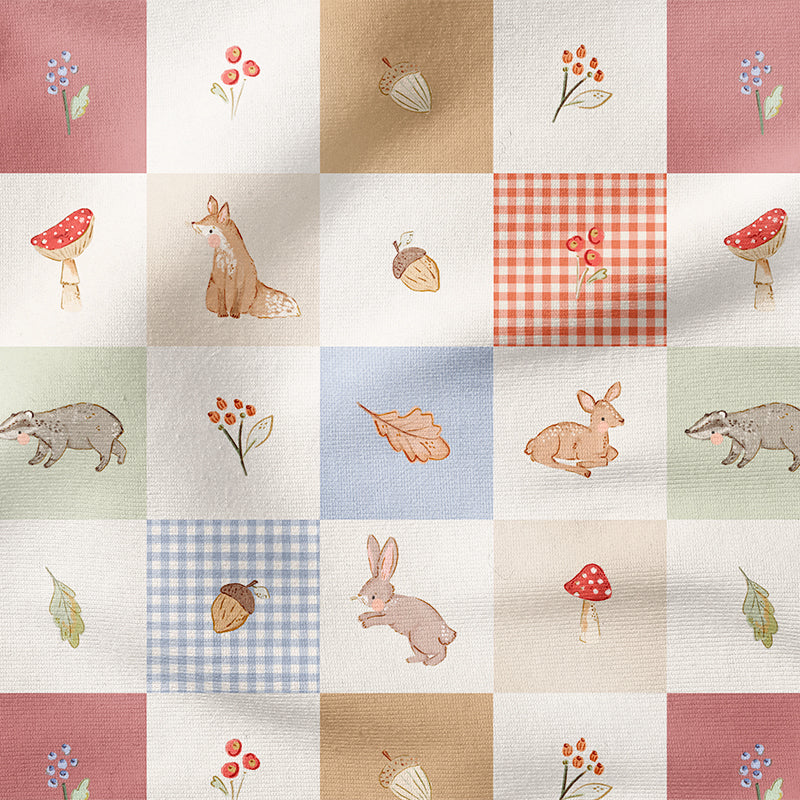 0.5m BIO French Terry Waldgeflüster Patchwork *VORBESTELLUNG - Lieferzeit 4-6 Wochen*