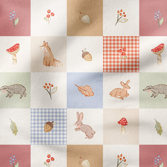0.5m BIO French Terry Waldgeflüster Patchwork *VORBESTELLUNG - Lieferzeit 4-6 Wochen*