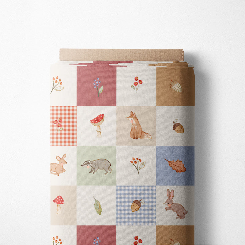 0.5m BIO French Terry Waldgeflüster Patchwork *VORBESTELLUNG - Lieferzeit 4-6 Wochen*