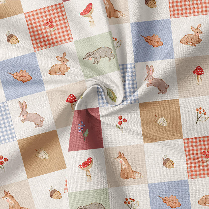 0.5m BIO French Terry Waldgeflüster Patchwork *VORBESTELLUNG - Lieferzeit 4-6 Wochen*